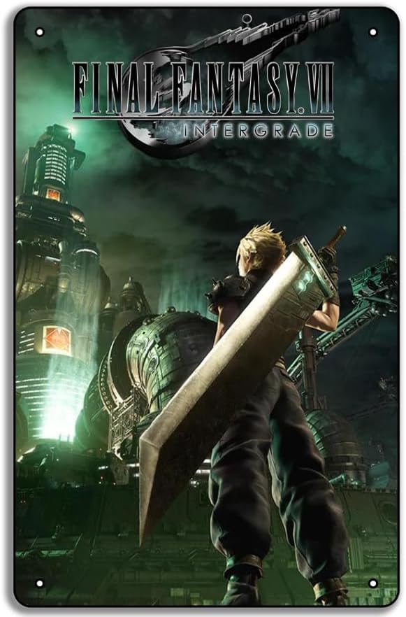 Home Decor Games Free - Final Fantasy VII Oyun Posteri Metal