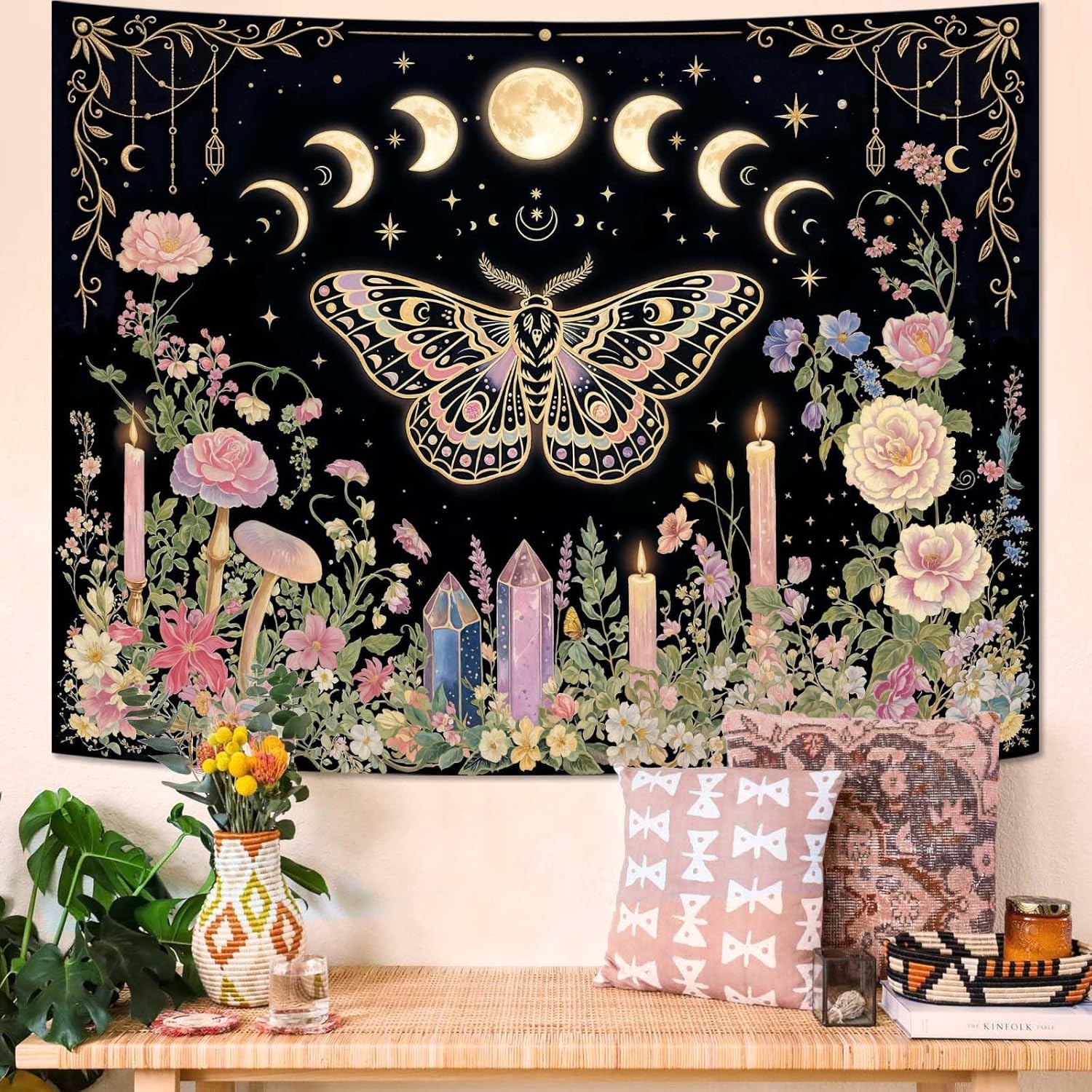 Aesthetic Tapestry - Kelebek Goblen Duvar Asılı Ayna Örnekleri