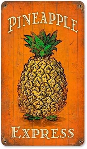 Home Decor Shop - Y1, Teneke Levhalar Vintage Ananas Metal