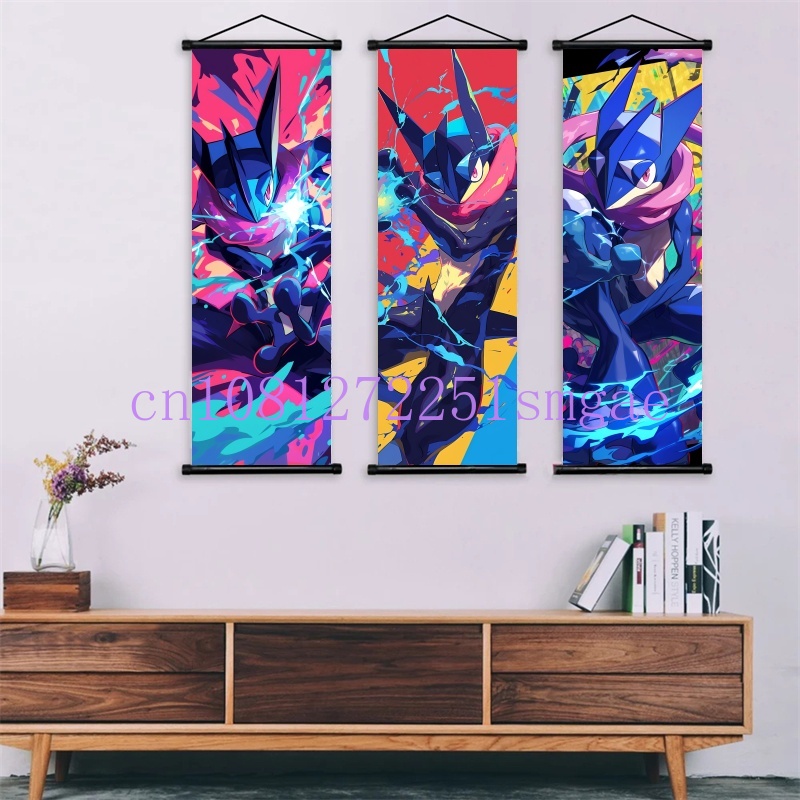Canvas Painting - Klasik Anime Pokemon Lucario, Premium Serin