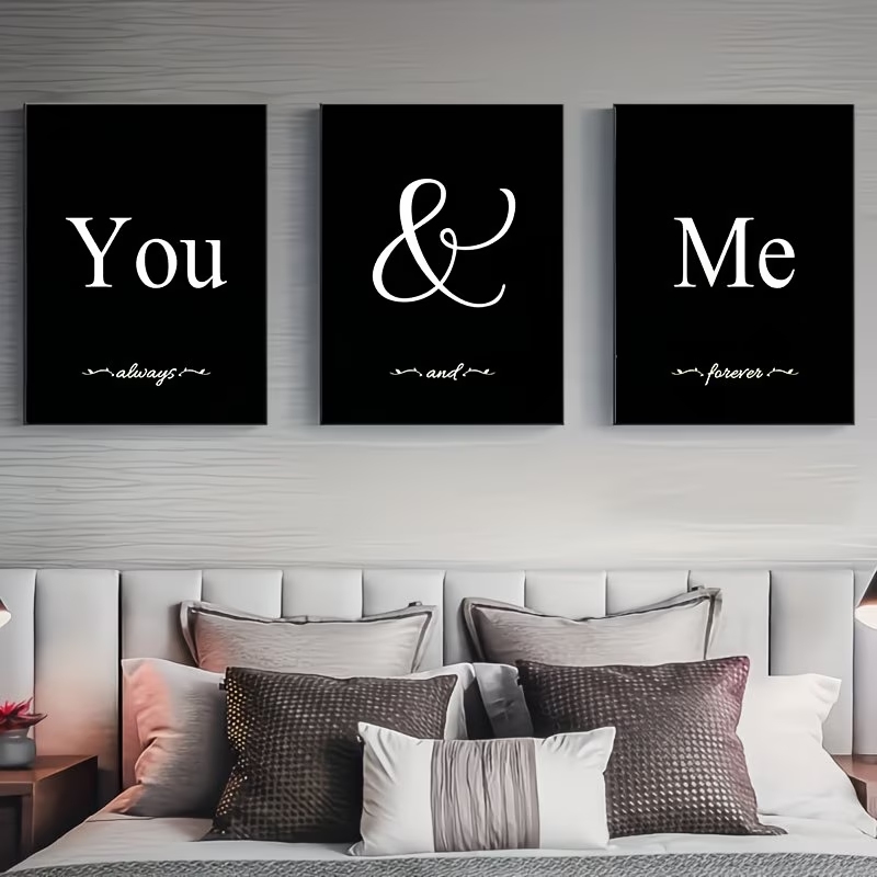 Home Decor Quotes - 3 adet İskandinav Sen ve Ben