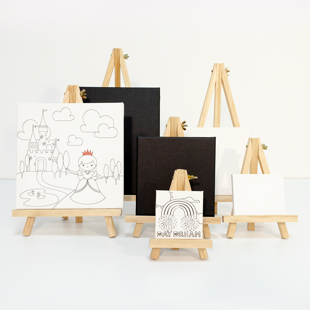 Canvas Painting - Mini Şövale Sanatçılar Mini Raf Kanvas