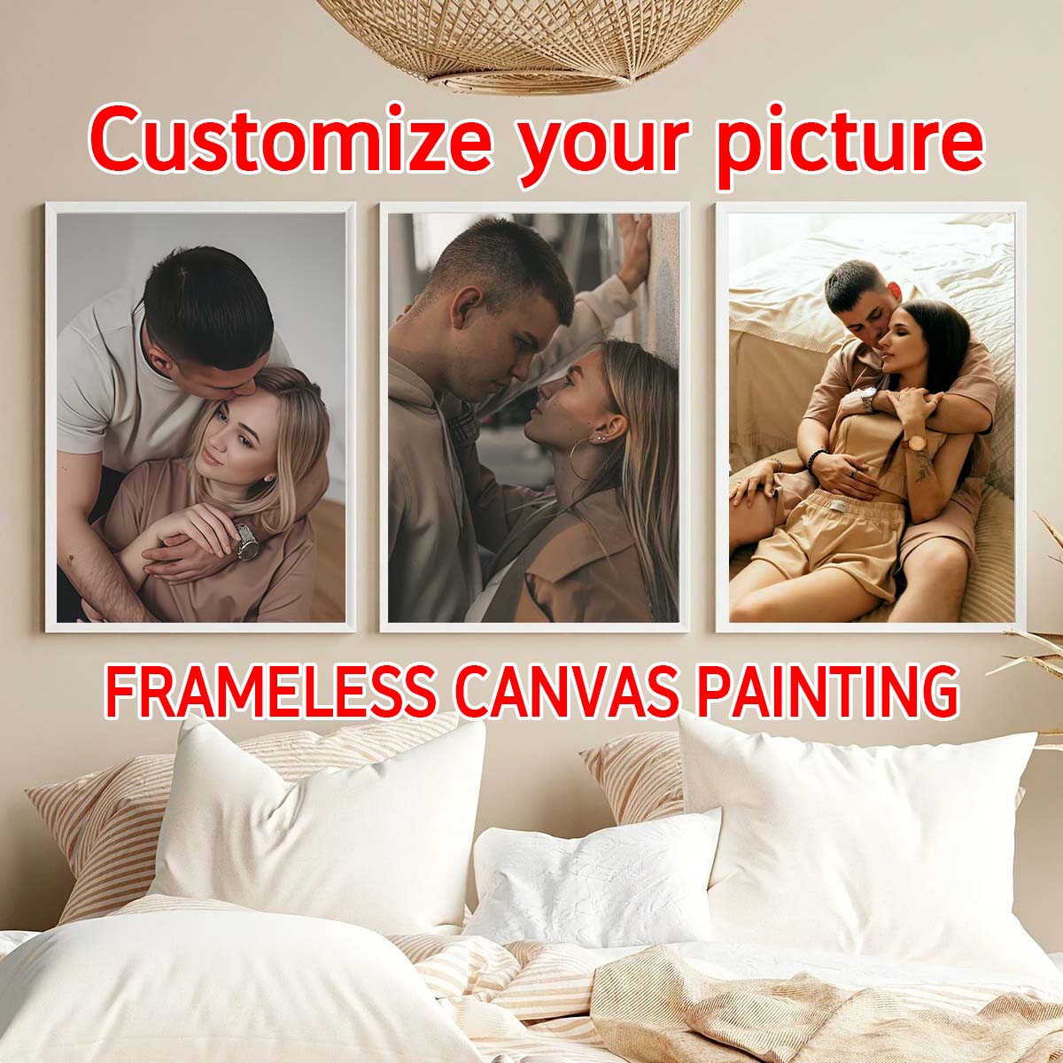 Canvas Painting - Üçlü Tablo - 2D Özel Fotoğraf