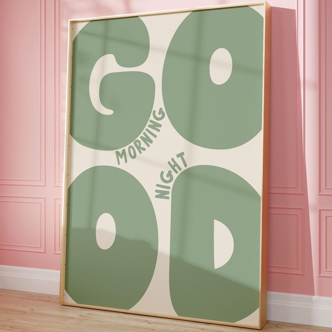 Home Decor Quotes - Modern Yeşil Günaydın İyi Geceler Alıntı