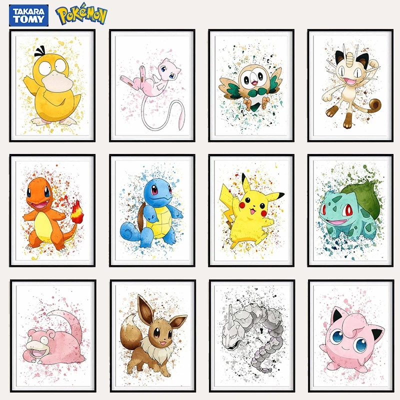 Home Decor Scrap - Pokemon Anime Komik Tuval Boyama Karikatür