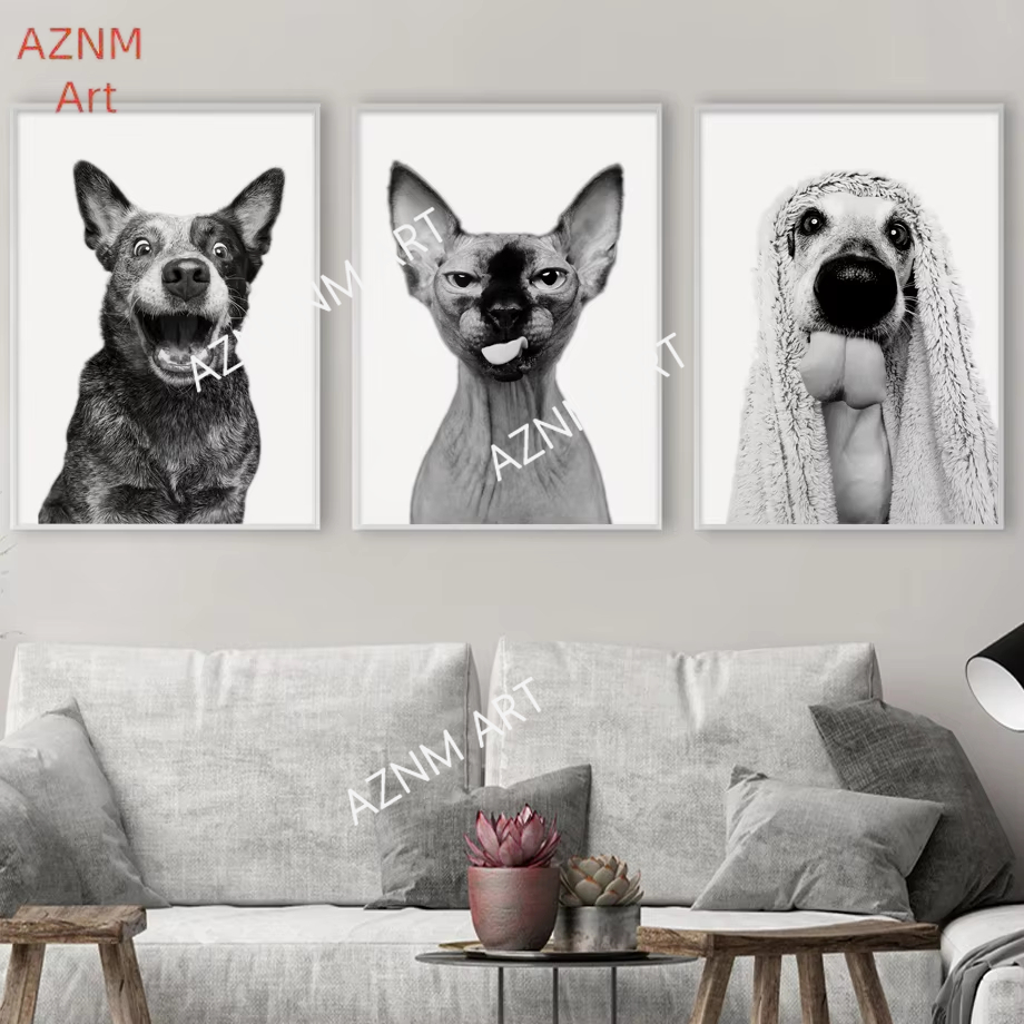Home Decor Japandi - Sfenks Kedi Fransız Bulldog Hayvan Sanat