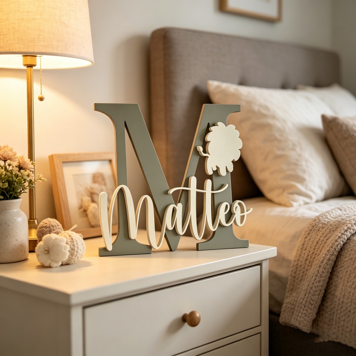 Home Decor For Birthday - 1 adet özel aslan adı ve