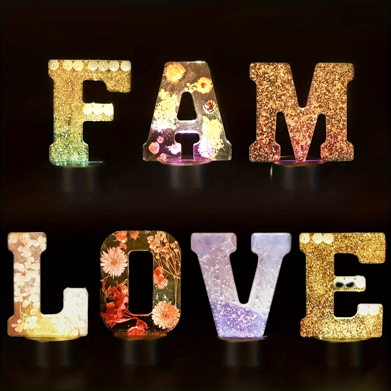 Home Decor Logo - 7 İnç Büyük Harf Reçine Kalıbı,