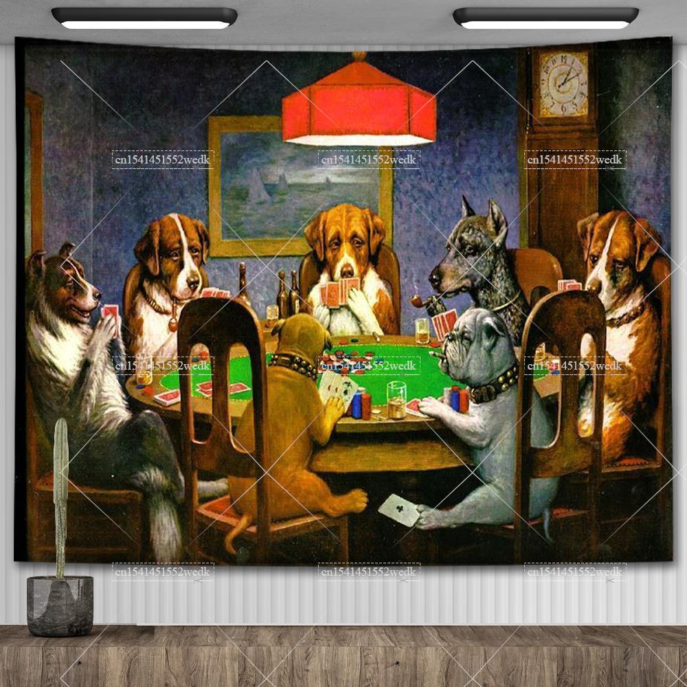 Aesthetic Tapestry - Cassius Marcellus Coolidge köpekler oynarken Poker