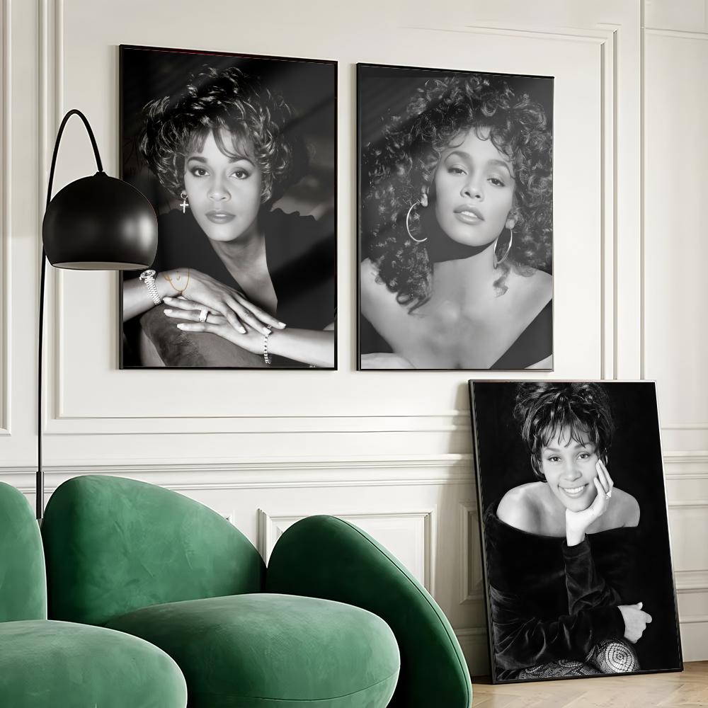 Home Decor Houston - W-Whitney H-Houston Müzik Posteri Su Geçirmez