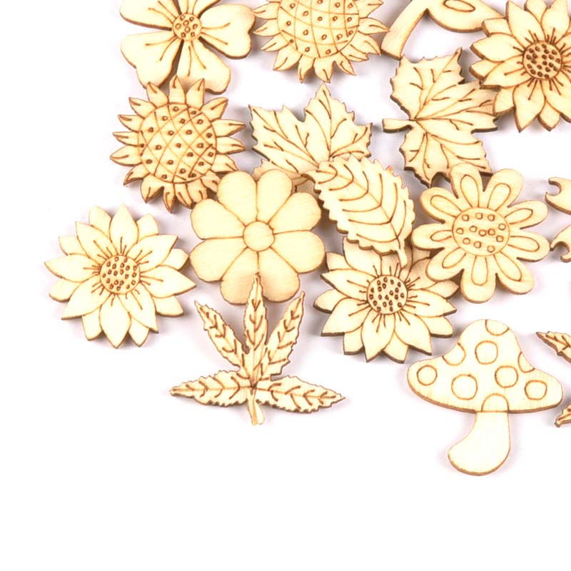 30 adet 25-30mm ahşap DIY akse - Home Decor Scrap incelemesi ve fiyatı