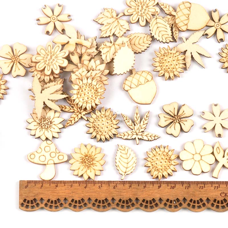 30 adet 25-30mm ahşap DIY akse - Home Decor Scrap incelemesi ve fiyatı