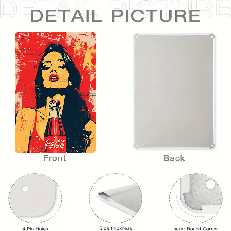 1 Adet 2D Düz Vintage Coca Col - Home Decor Shop incelemesi ve fiyatı