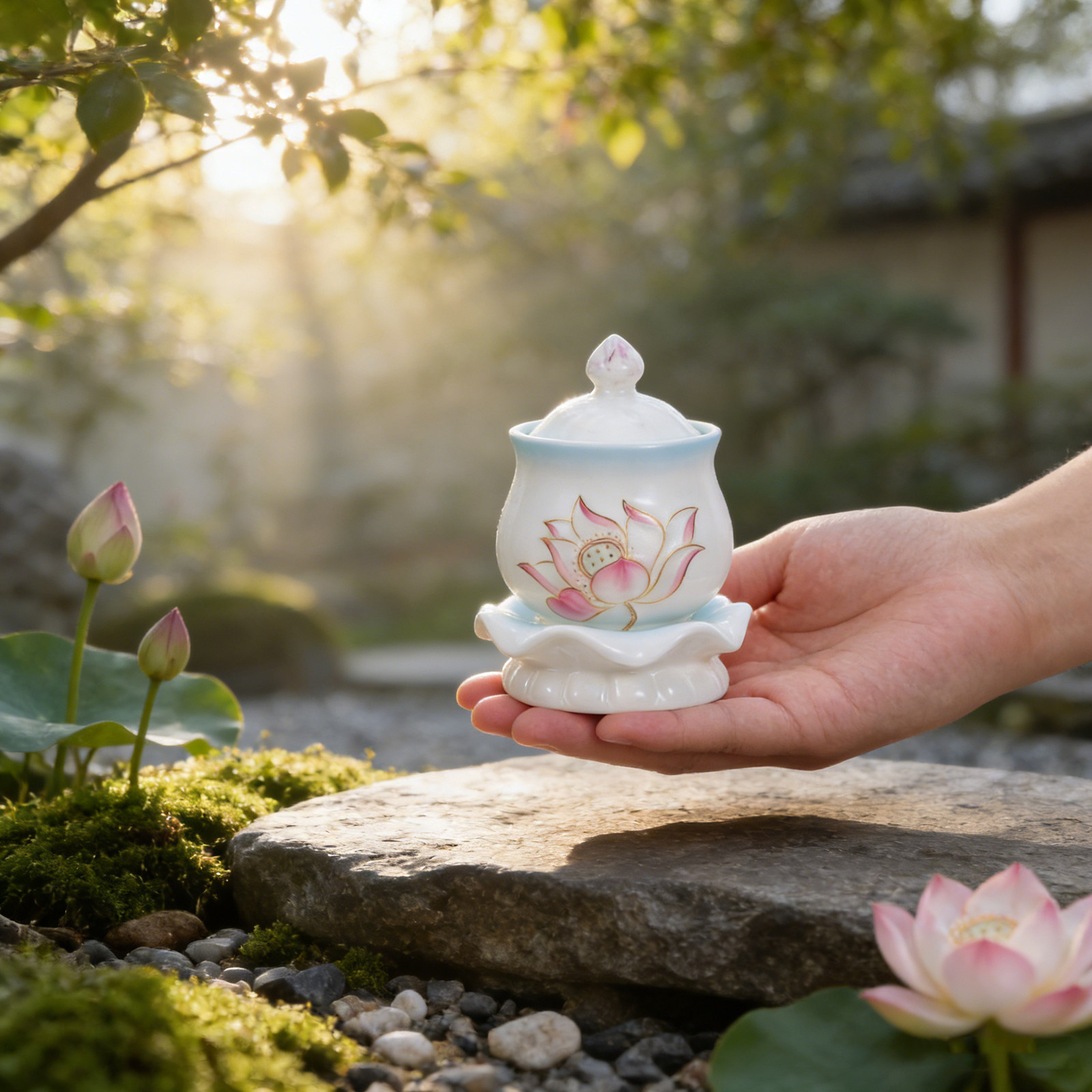 Sırlı Lotus Budist Su Sunum Ka - Home Decor Handmade incelemesi ve fiyatı