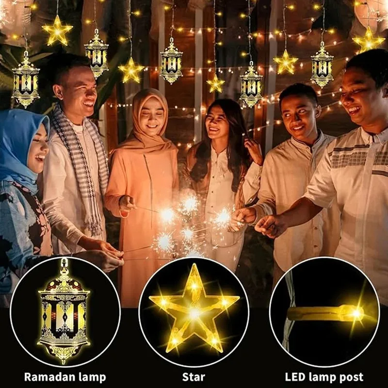 LED Ay ve Yıldız Pencere Perde - Home Decor Ramadan incelemesi ve fiyatı