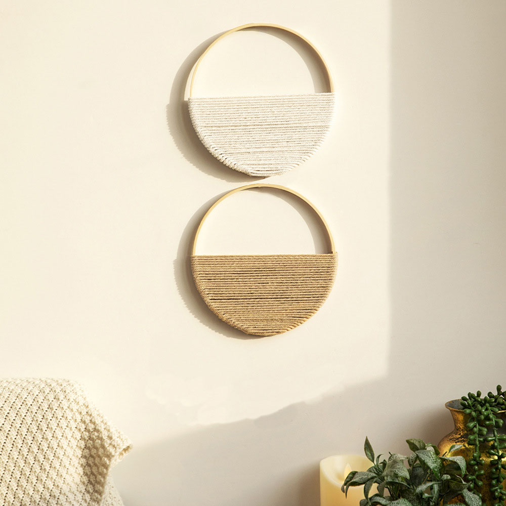 2 adet bambu daire duvar asılı - Aesthetic Tapestry incelemesi ve fiyatı