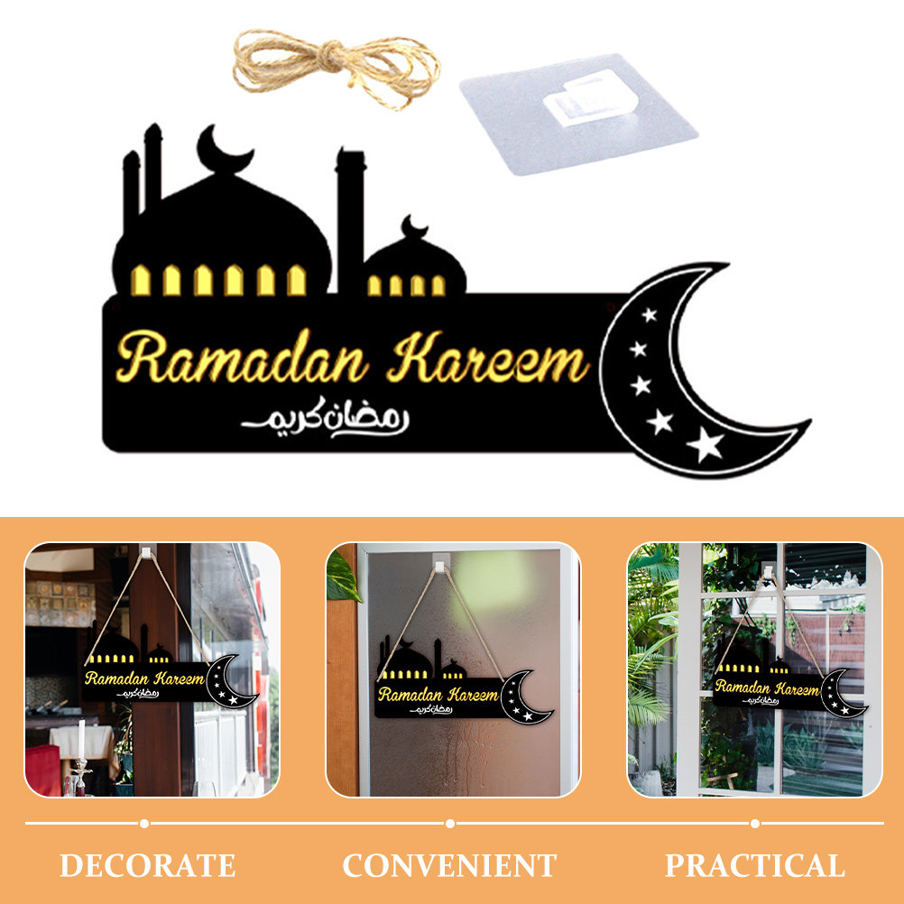Ramazan Bayramı Ahşap Asma Pla - Home Decor Ramadan incelemesi ve fiyatı