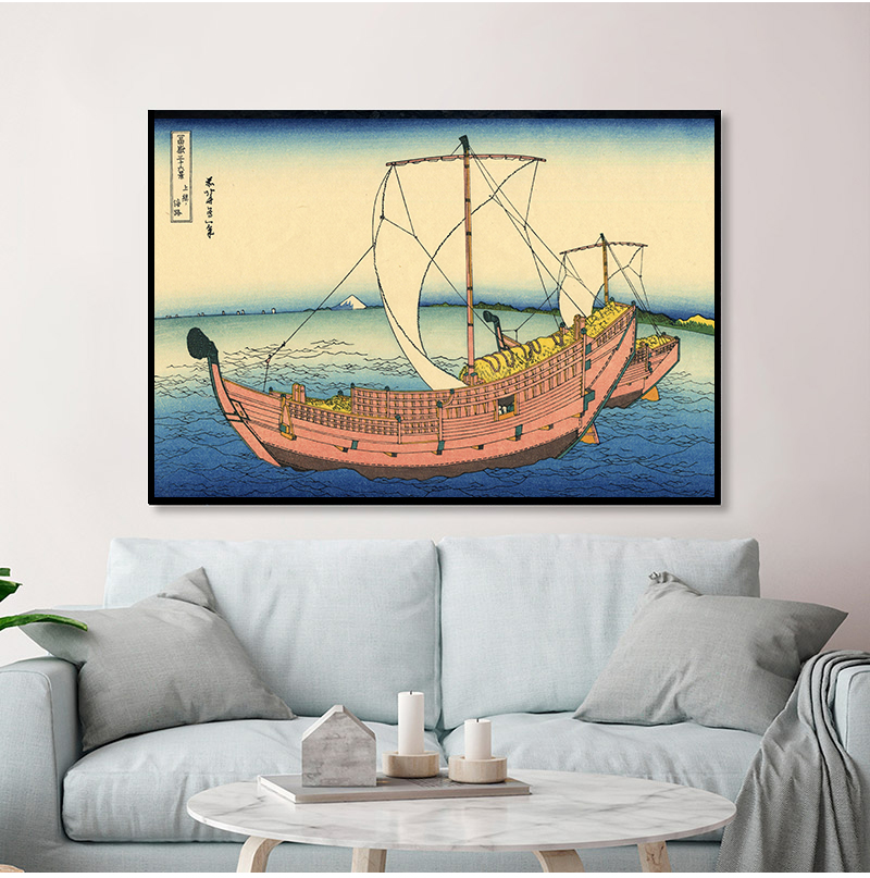 1 adet çerçevesiz Kanagawa'nın - Home Decor Japandi incelemesi ve fiyatı