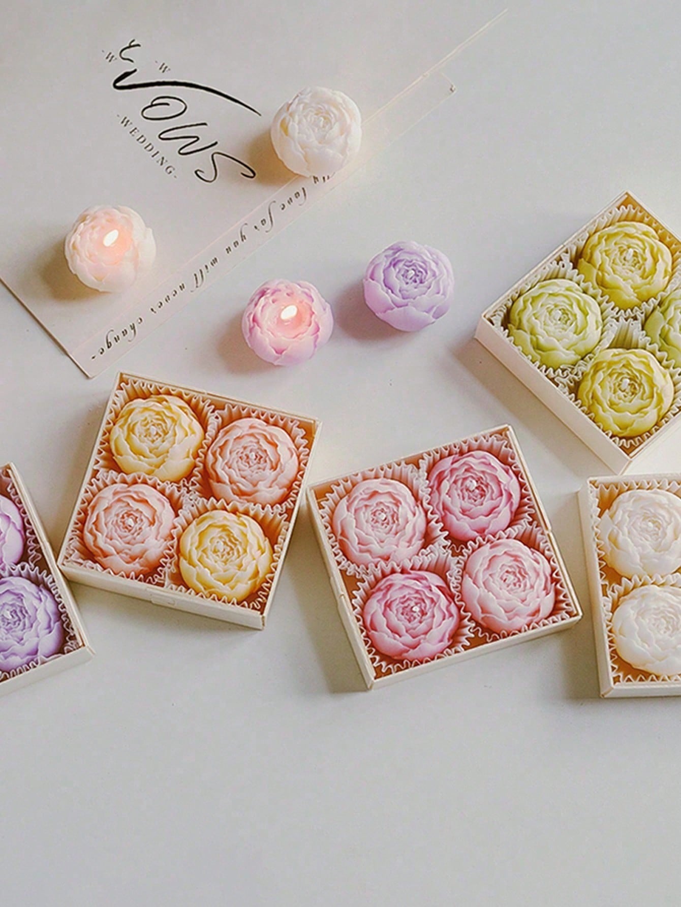 4 adet/Kutu Gül Kokulu Soya Ba - Home Decor Handmade incelemesi ve fiyatı