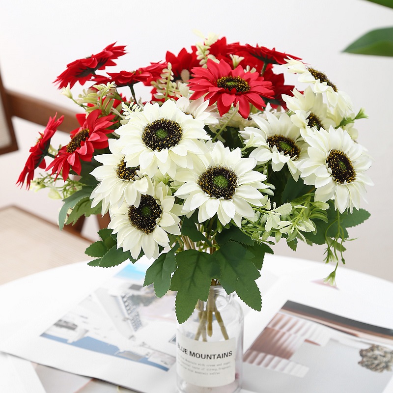 Yapay ayçiçeği buket, 7-Head b - Home Decor For Birthday incelemesi ve fiyatı