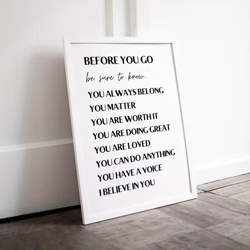 Modern Before You Go İlham Ver - Home Decor Quotes incelemesi ve fiyatı