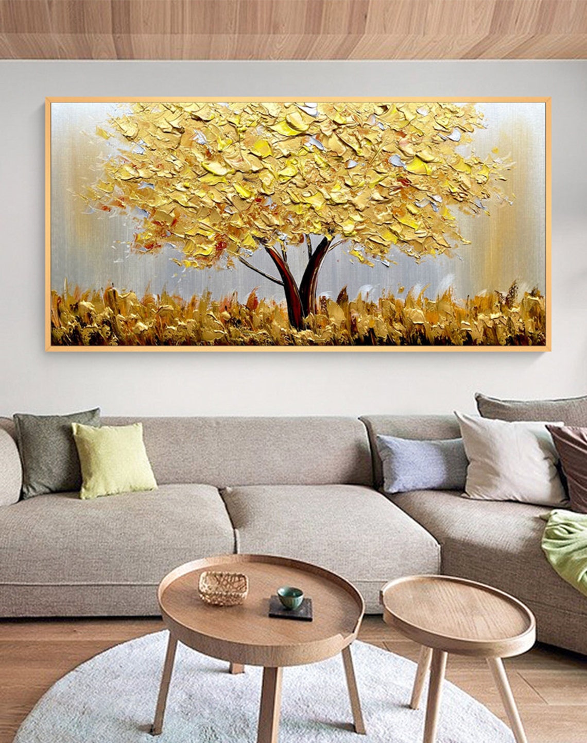 Tuval Üzerinde Çiçek Açan Altı - Home Decor Tree incelemesi ve fiyatı